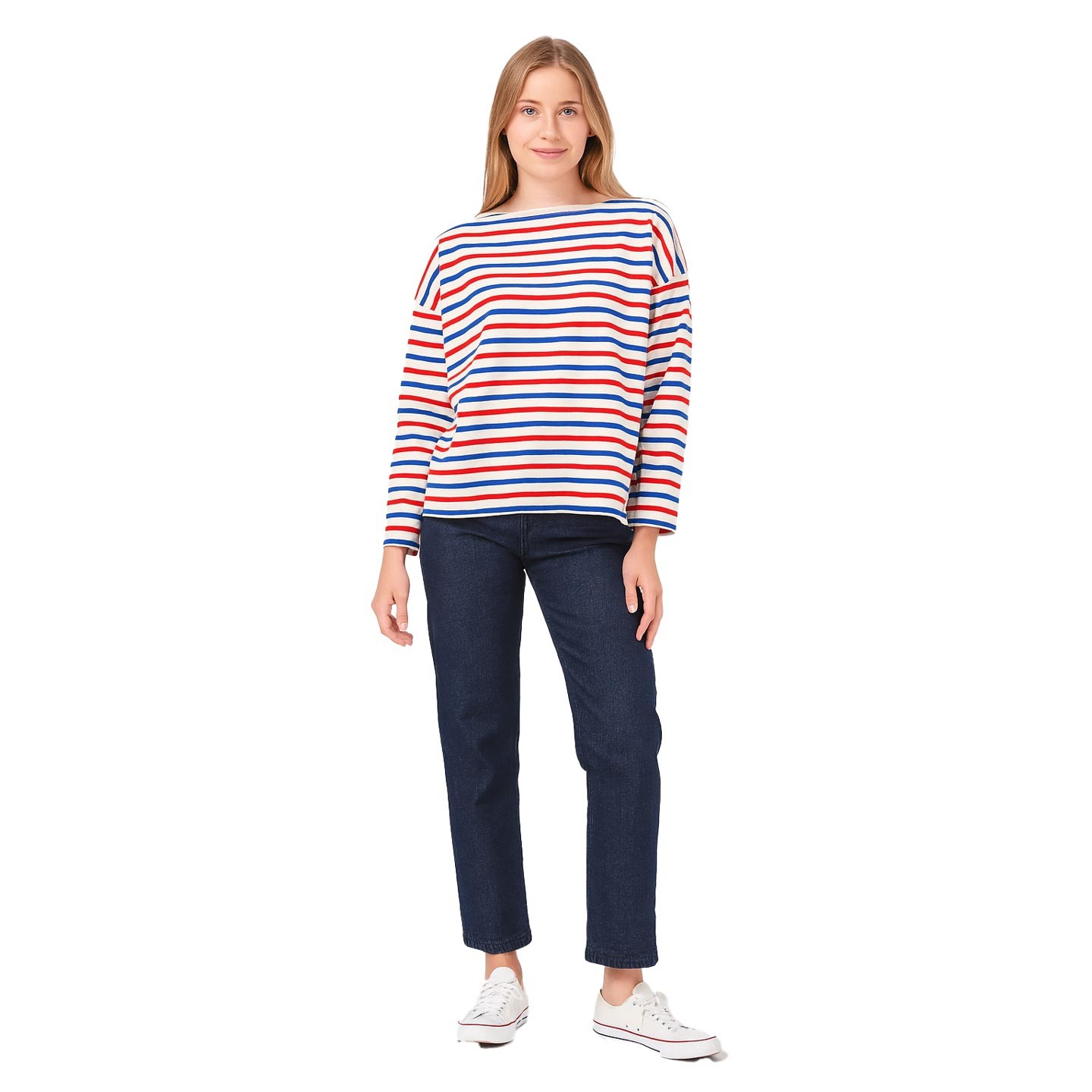 Women's Drop-Shoulders Striped shirt Ecru /...