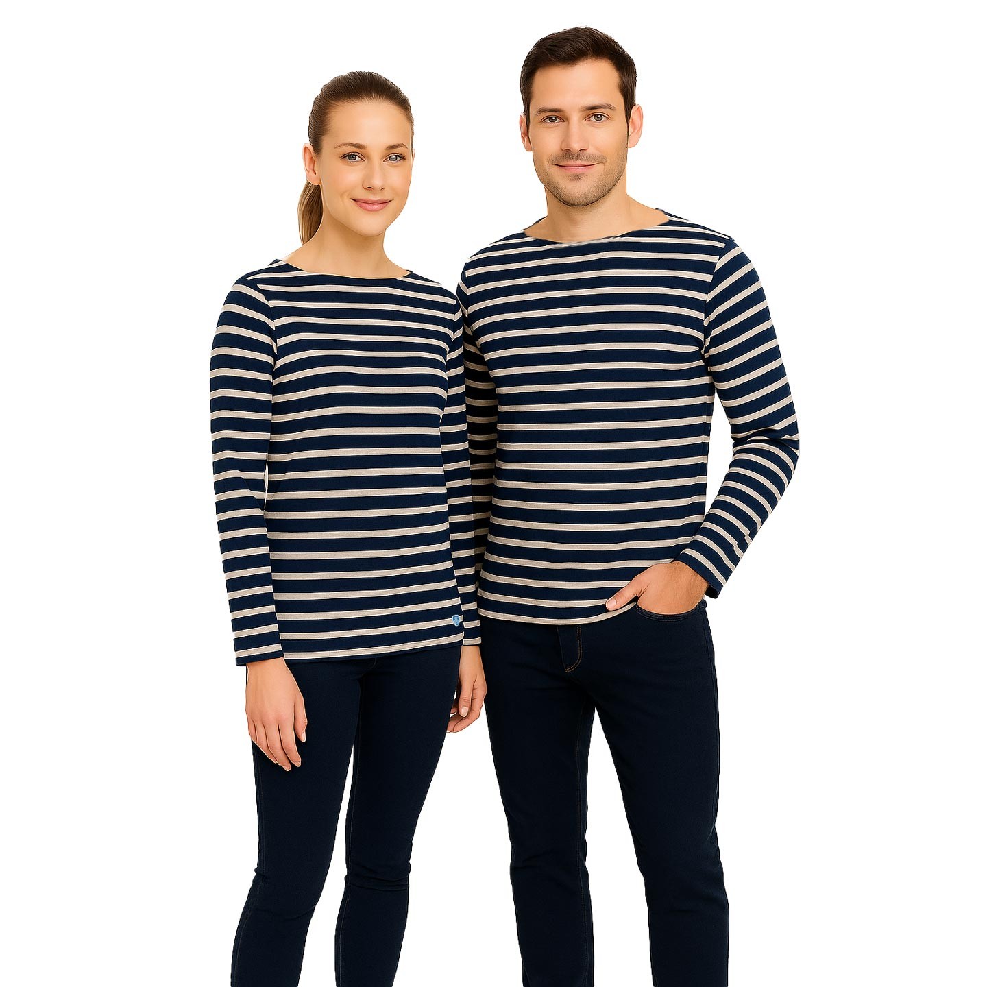 Striped shirt Navy / Écru, unisex