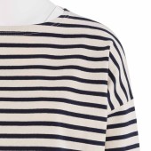 Striped shirt Ecru / Marine oversize Made in France Orcival
