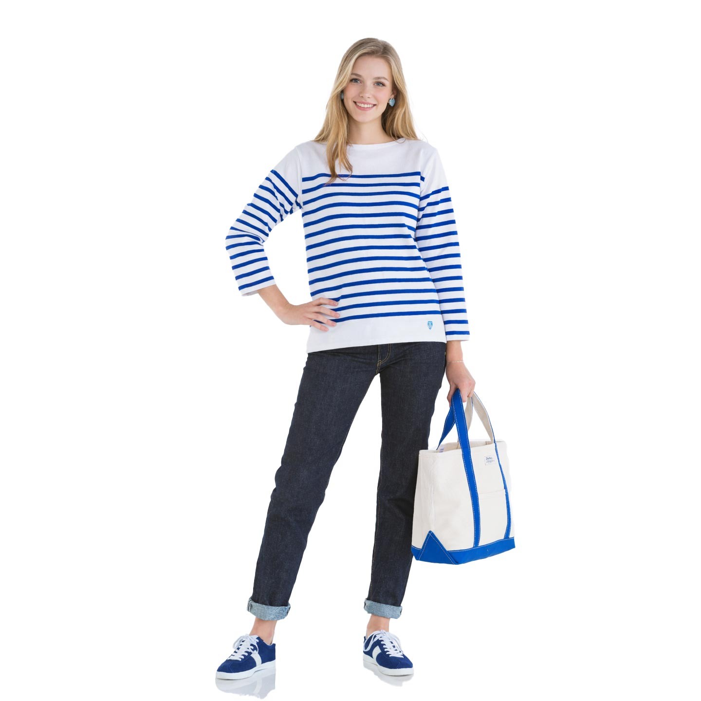La marinière marine nationale authentique femme, Rachel 100% made in france Orcival