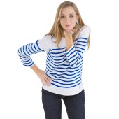 The genuine Woman French striped shirt Marine Nationale, Rachel 100% made in france Orcival