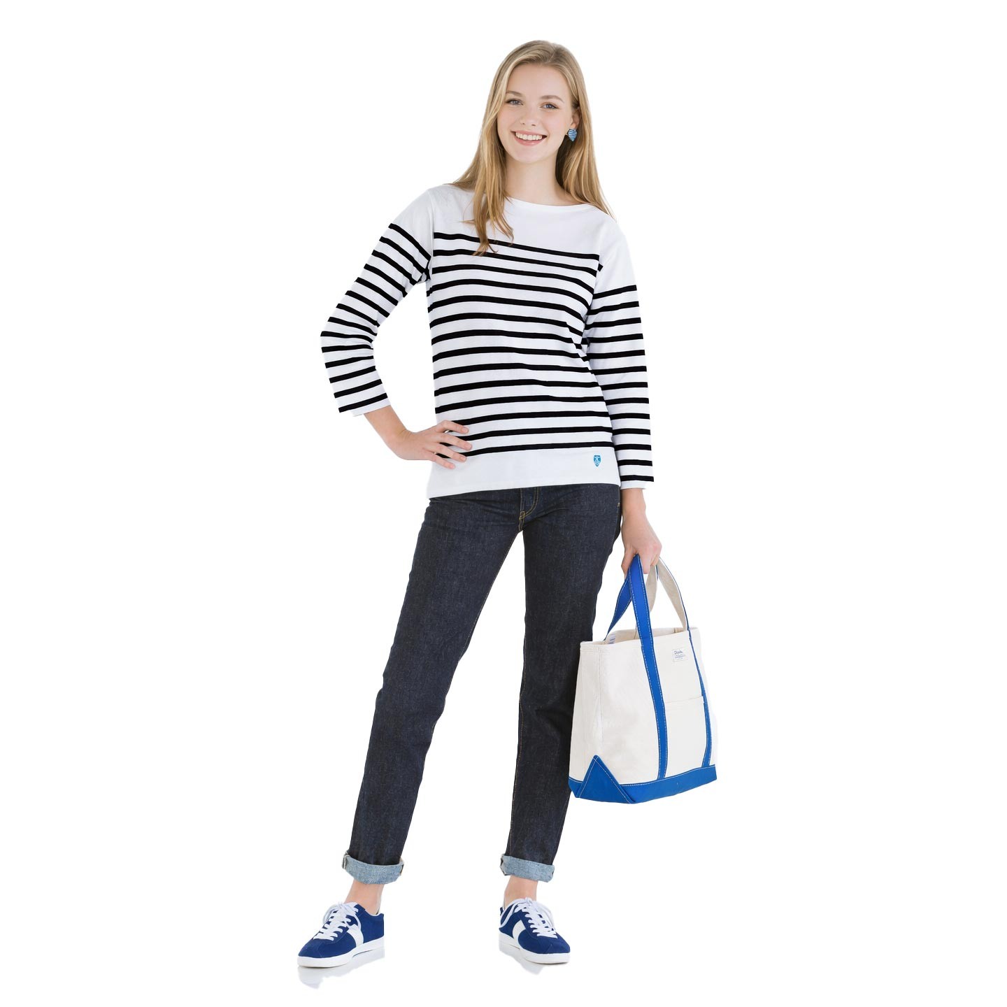 The Rachel Women's French Marinière White / Black