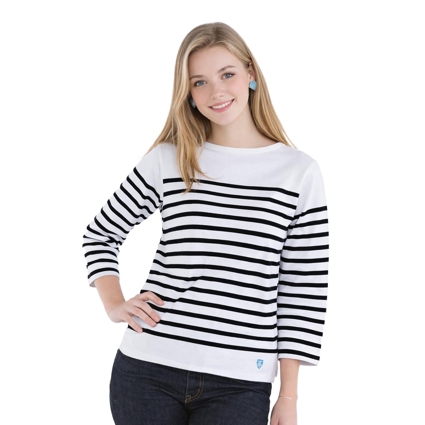 The Rachel Women's French Marinière White / Black