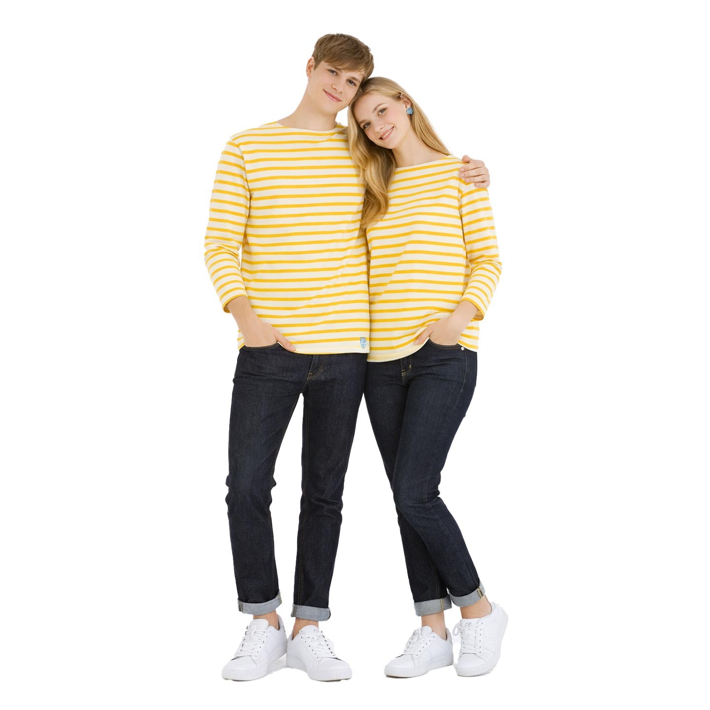 Striped shirt Ecru / Sun, unisex