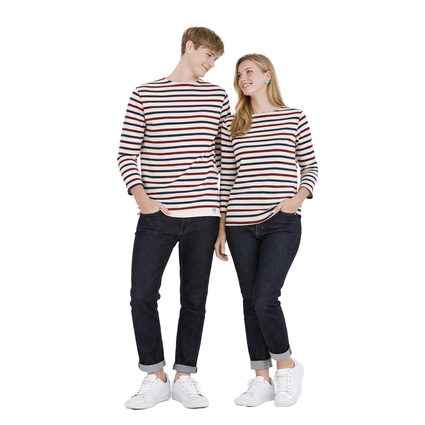 Striped shirt Ecru / Marine / Hermes, unisex