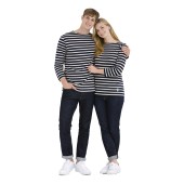 Striped shirt Mixed Waid / Ecru, unisex Orcival Made in France