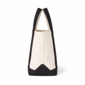 Ecru / Charcoal Canvas Tote Bag medium  #OR-H0284 KWC
