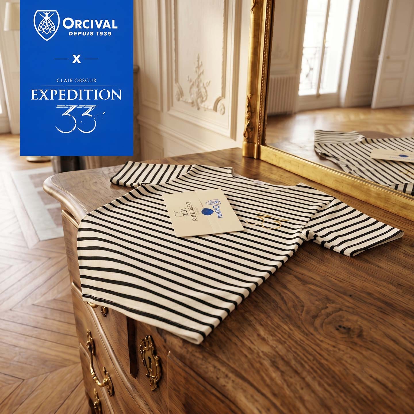 Short sleeves Clair Obscur:Expédition 33 x Orcival Breton shirt