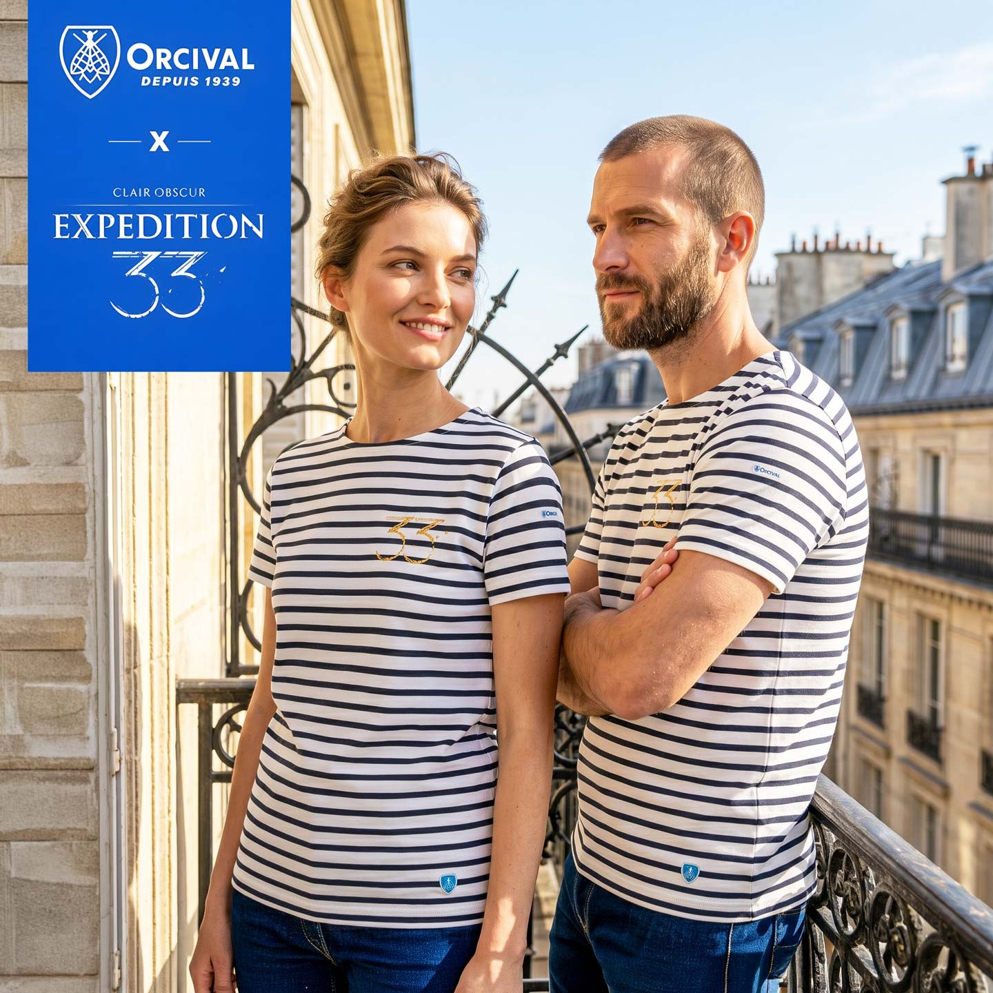 Manches courtes marinière Clair Obscur: Expedition 33 x Orcival