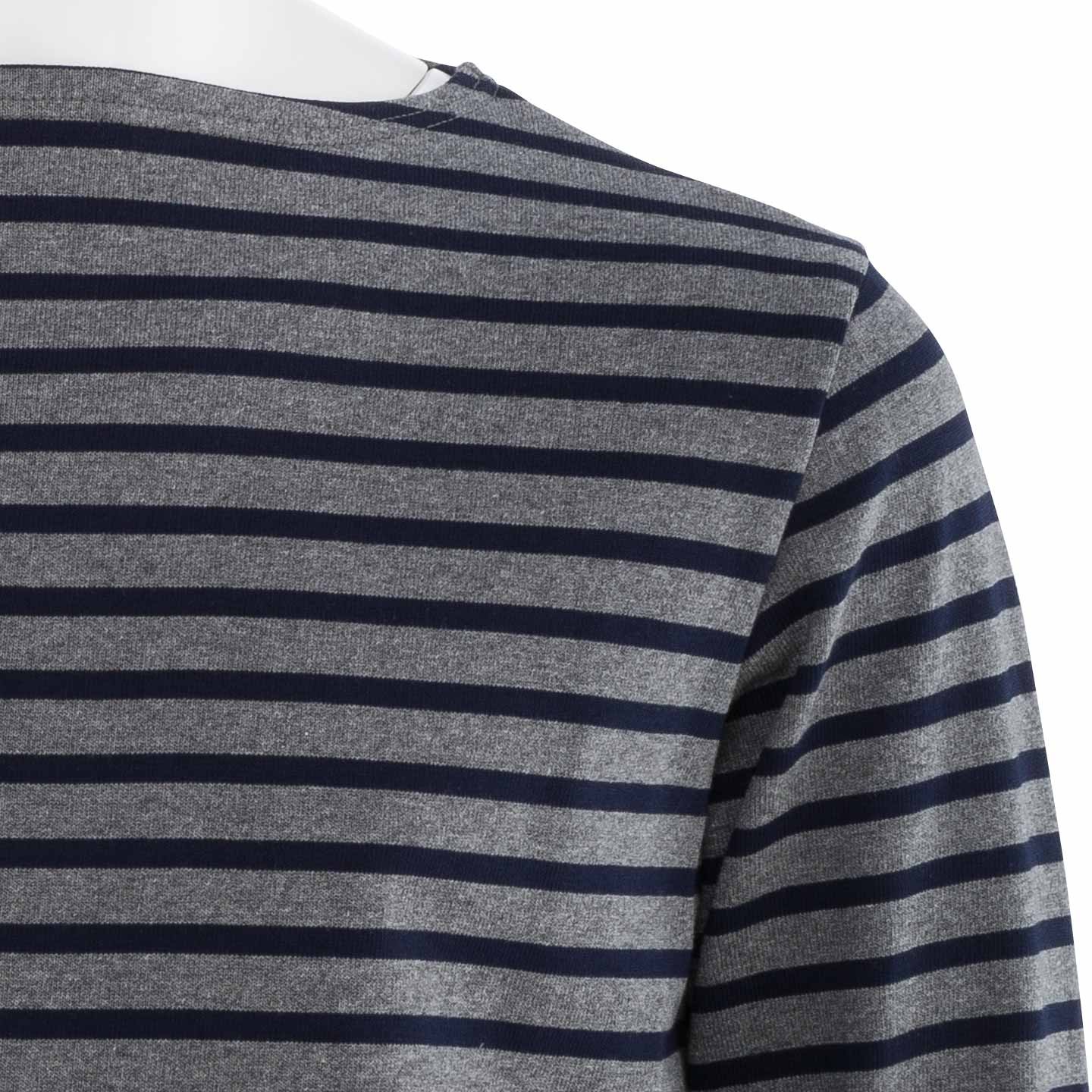 Marinière Mixed Grey / Navy, unisex made in France Orcival