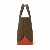 Chocolate / Brick Canvas Tote Bag medium