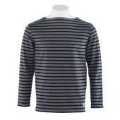 Marinière Mixed Grey / Navy, unisex made in France Orcival