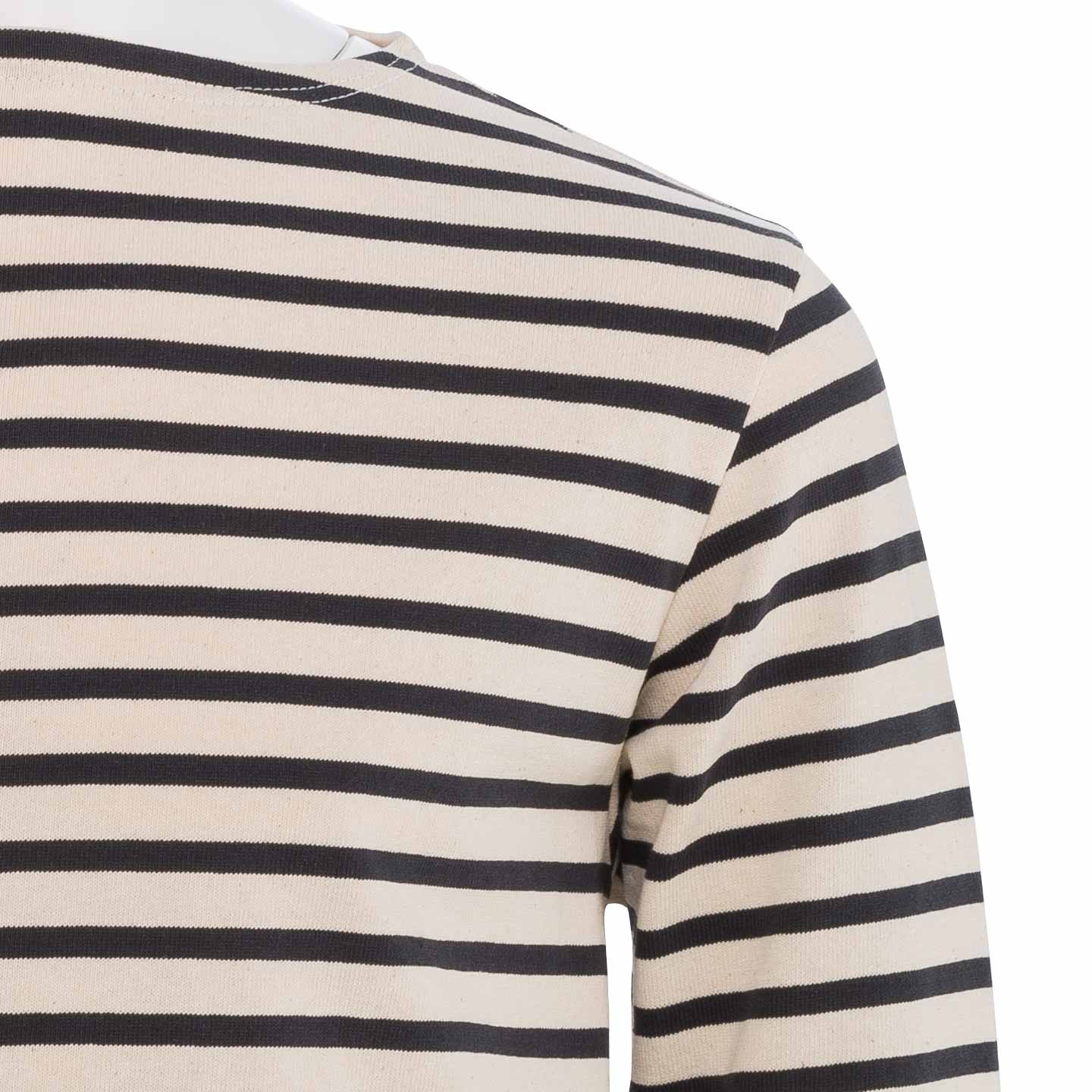 Breton shirt Ecru / Granit, unisex made in France 1939 Orcival Breton shirt Ecru / Granit, unisex made in France 1939 Orcival
