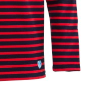 Striped shirt Navy / Red, unisex made in France Orcival