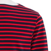 Striped shirt Navy / Red, unisex made in France Orcival