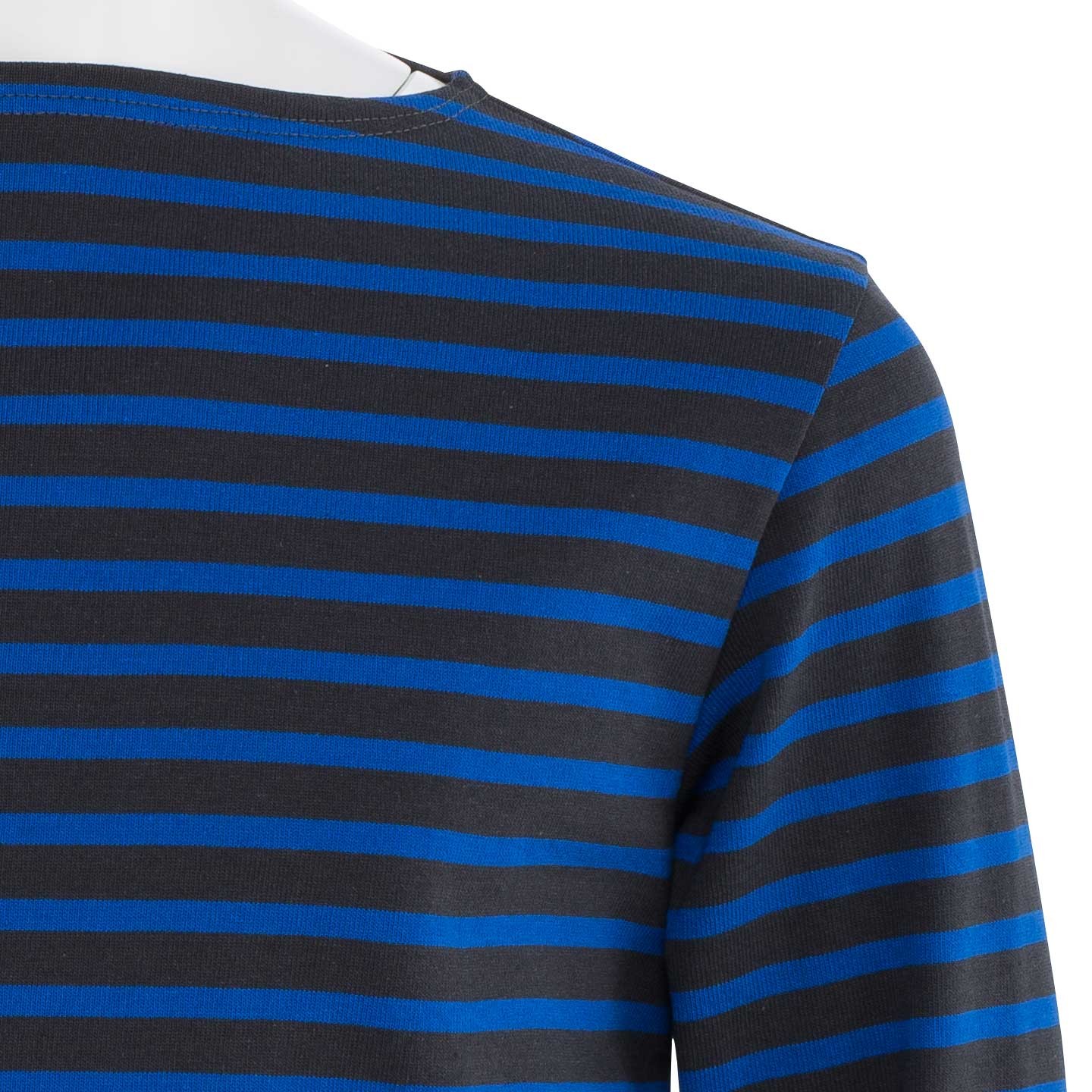 Striped shirt Granit / Blue Klein, unisex made in france Orcival Striped shirt Granit / Blue Klein, unisex made in france Orcival