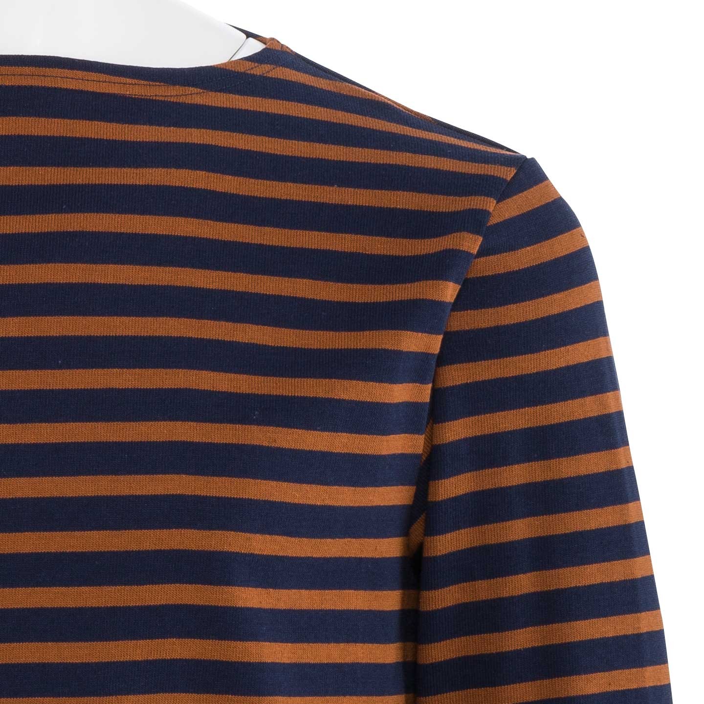 Striped shirt Navy / Hazelnut, unisex made in France Orcival Striped shirt Navy / Hazelnut, unisex made in France Orcival