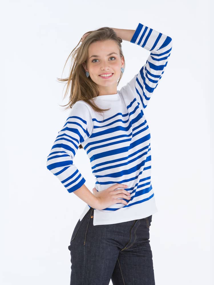 The iconic 1952 Rachel tshirt with irregular stripes